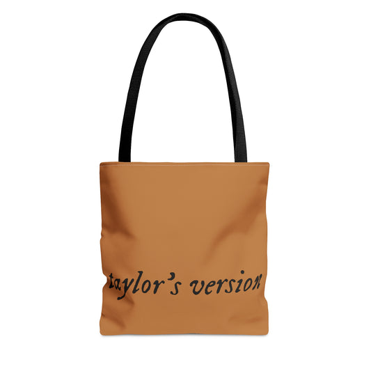 Taylor Swift TV Brown Paper Bag Tote, Merch for Gift to Swiftie, Eras Tour, Taylor's Version