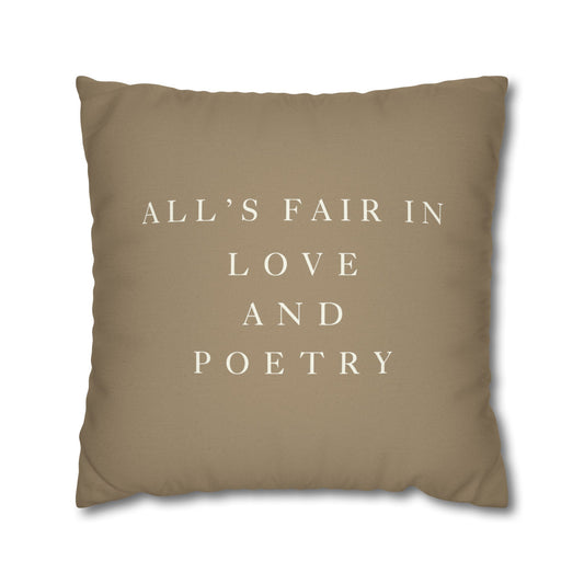 Taylor Swift TTPD Album Alls Fair In Love And Poetry Square Pillow Case