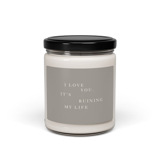 Taylor Swift TTPD Album Grey Scented Soy Candle Gift, 9oz, 10 Scents