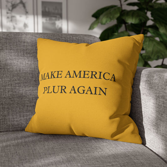 Make America PLUR Again Yellow Pillow