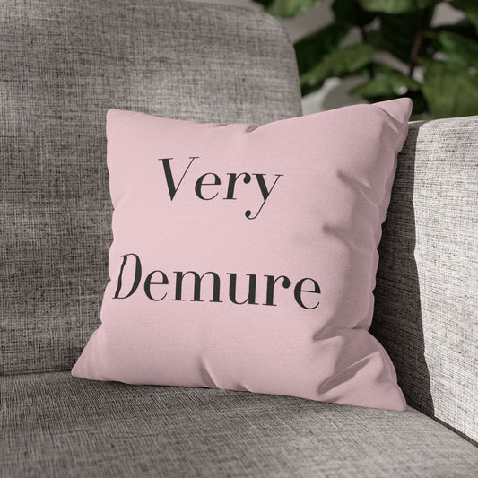 Very Demure Very Mindful Very Cutesy Blush Pink Square Pillow Case