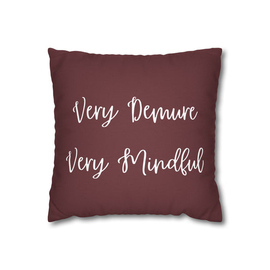 Very Demure Very Mindful Very Cutesy Green Square Pillow Case