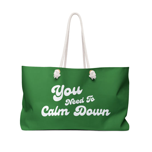 Taylor Swift, You Need To Calm Down, Lover Album Weekender Bag in Green