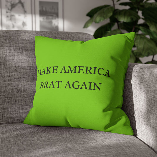 Make America BRAT Again Green Brat Pillow