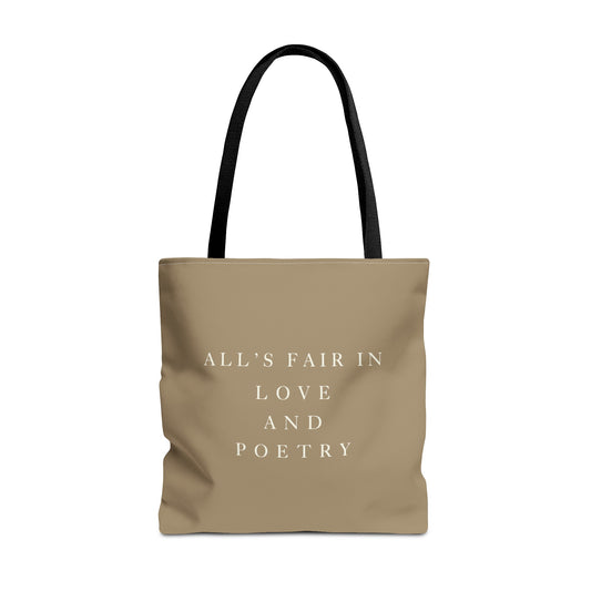 Taylor Swift TTPD Alls Fair In Love And Poetry Grey Tote Bag